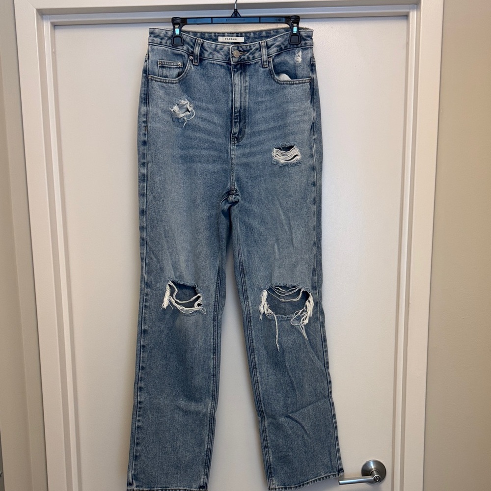 PACSUN Light Blue Ripped '90s Boyfriend Jeans